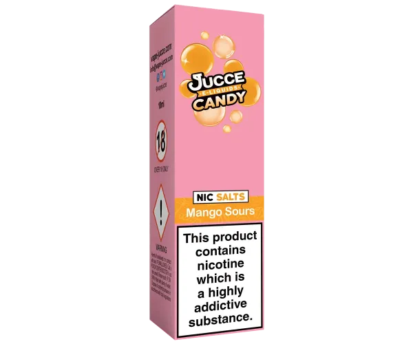 Mango Sours Candy 10ml Vape Juice Only Packaging Mango Sours Candy 10ml Vape Juice