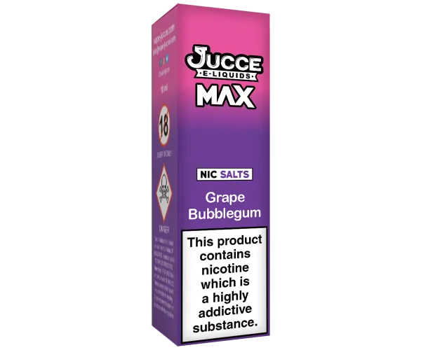 MAX Grape Bubblegum 10ml Vape Juice MAX Grape Bubblegum 10ml Vape Juice