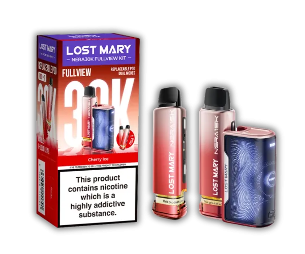 Cherry Ice - Device and Packaging LOST MARY NERA30K Cherry Ice
