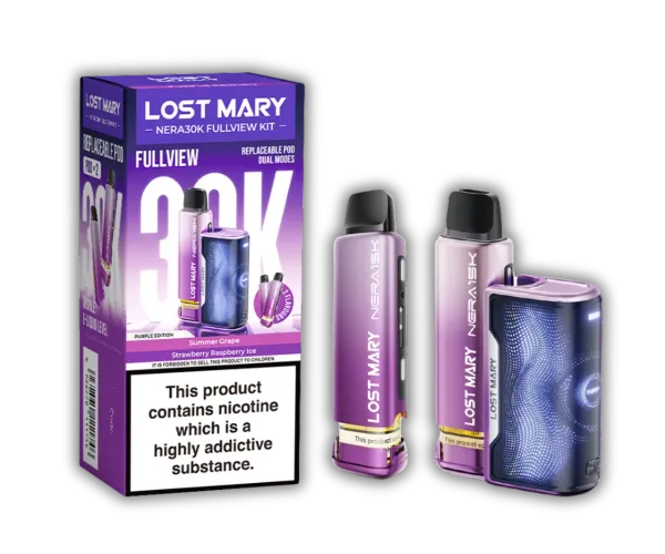 Purple Edition - Device and Packaging LOST MARY NERA30K Purple Edition