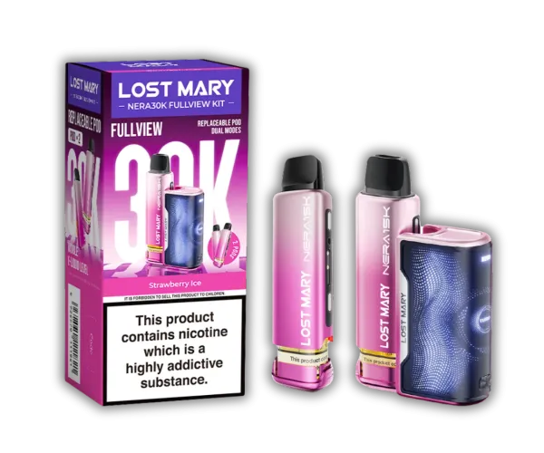 Strawberry Ice - Device and Packaging LOST MARY NERA30K Strawberry Ice