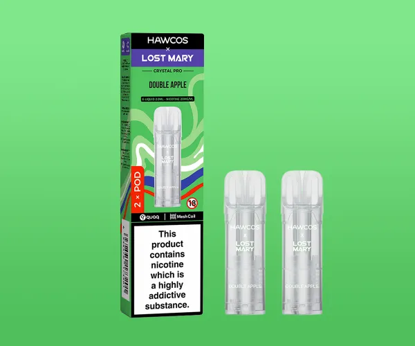 LOST MARY x HAWCOS Crystal Pro Prefilled Pods Double Apple LOST MARY x HAWCOS Crystal Pro Prefilled Pods Double Apple