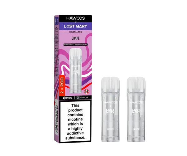 LOST MARY x HAWCOS Crystal Pro Prefilled Pods Grape LOST MARY x HAWCOS Crystal Pro Prefilled Pods Grape