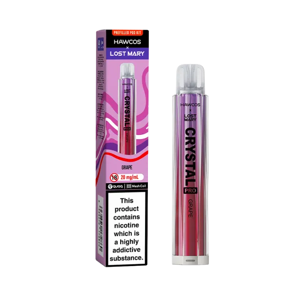 LOST MARY x HAWCOS Crystal Pro 600 Grape LOST MARY x HAWCOS Crystal Pro 600 Grape