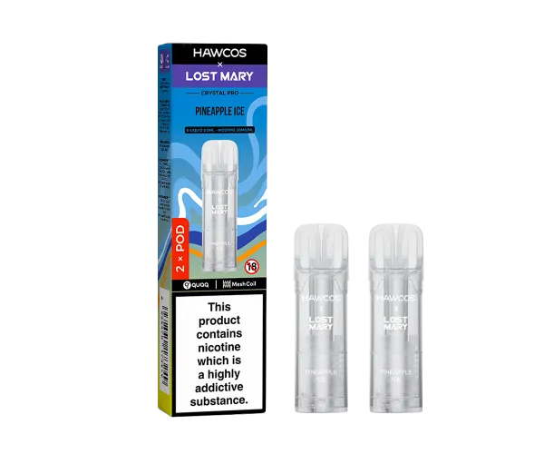 LOST MARY x HAWCOS Crystal Pro Prefilled Pods Pineapple Ice LOST MARY x HAWCOS Crystal Pro Prefilled Pods Pineapple Ice