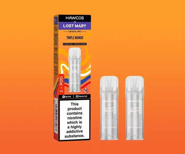 LOST MARY x HAWCOS Crystal Pro Prefilled Pods Triple Mango LOST MARY x HAWCOS Crystal Pro Prefilled Pods Triple Mango