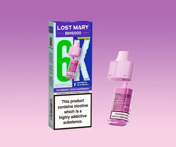 BM6000 Blueberry Sour Raspberry Prefilled Pods BM6000 Blueberry Sour Raspberry Prefilled Pods