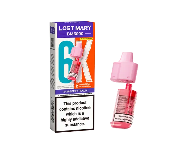 BM6000 Raspberry Peach Prefilled Pods BM6000 Raspberry Peach Prefilled Pods