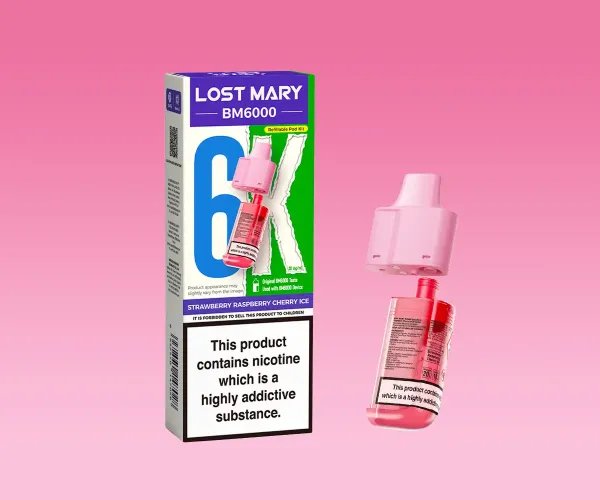 BM6000 Strawberry Raspberry Cherry Ice Prefilled Pods BM6000 Strawberry Raspberry Cherry Ice Prefilled Pods