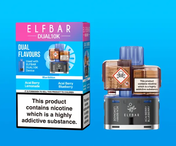ELF BAR DUAL 10K BLUE EDITION REFILL POD PACK ELF BAR DUAL 10K BLUE EDITION REFILL POD PACK
