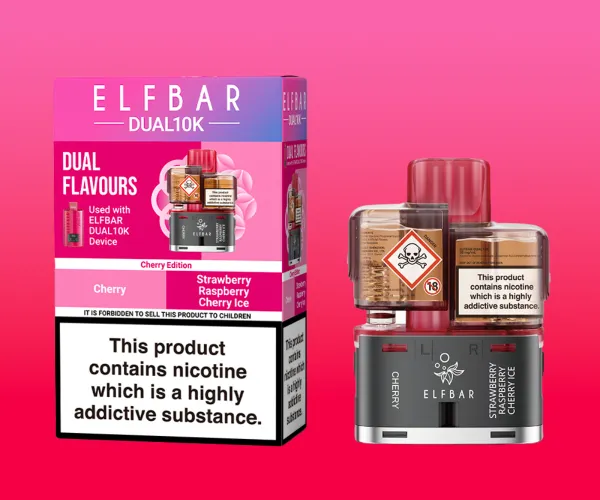 ELF BAR DUAL 10K CHERRY EDITION REFILL POD PACK ELF BAR DUAL 10K CHERRY EDITION REFILL POD PACK