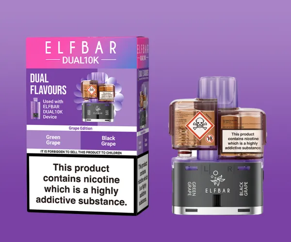 ELF BAR DUAL 10K GRAPE EDITION REFILL POD PACK ELF BAR DUAL 10K GRAPE EDITION REFILL POD PACK