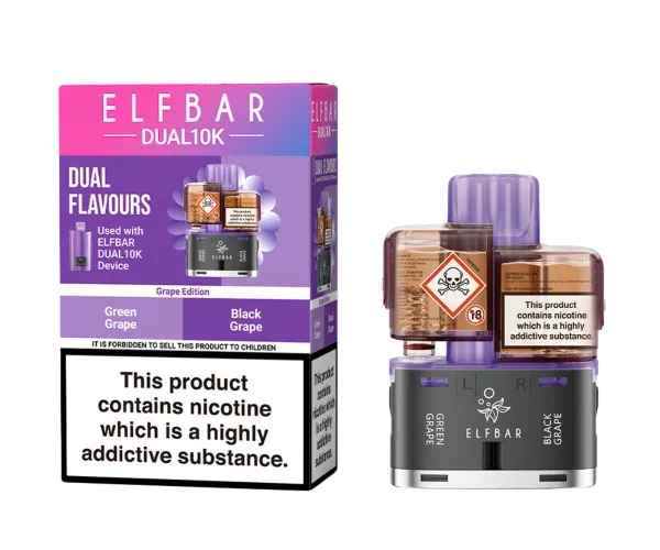 ELF BAR DUAL 10K GRAPE EDITION REFILL POD PACK ELF BAR DUAL 10K GRAPE EDITION REFILL POD PACK