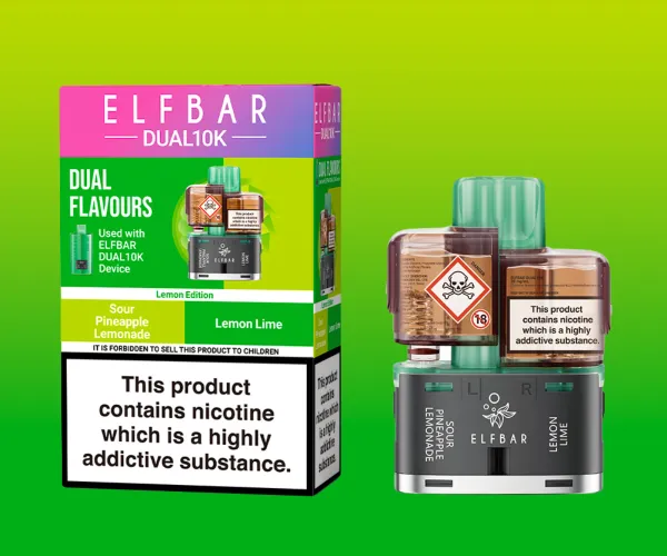 ELF BAR DUAL 10K LEMON EDITION REFILL POD PACK ELF BAR DUAL 10K LEMON EDITION REFILL POD PACK
