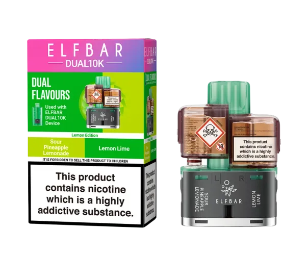ELF BAR DUAL 10K LEMON EDITION REFILL POD PACK ELF BAR DUAL 10K LEMON EDITION REFILL POD PACK