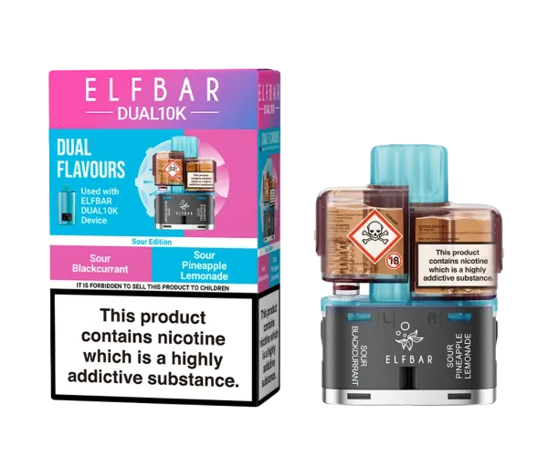 ELF BAR DUAL 10K SOUR EDITION REFILL POD PACK ELF BAR DUAL 10K SOUR EDITION REFILL POD PACK