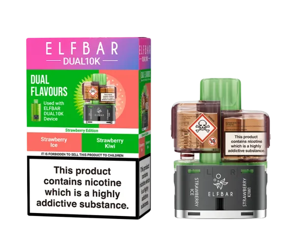 ELF BAR DUAL 10K STRAWBERRY EDITION REFILL POD PACK ELF BAR DUAL 10K STRAWBERRY EDITION REFILL POD PACK