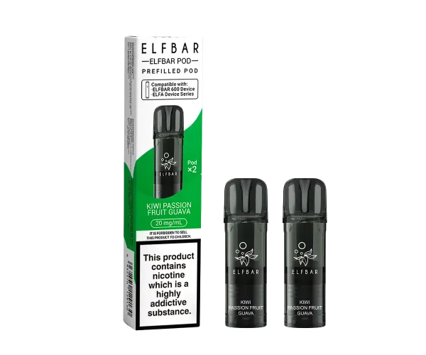 EB600 Kiwi Passion Fruit Guava Prefilled Pods EB600 Kiwi Passion Fruit Guava Prefilled Pods