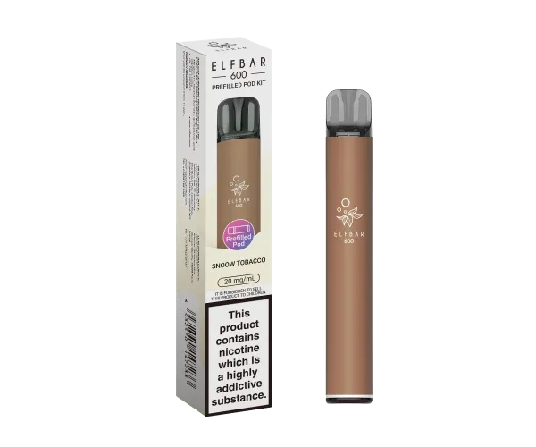 EB600_KIT_AND_BOX_SNOOW_TOBACCO EB600 Snoow Tobacco Prefilled Pod Kit