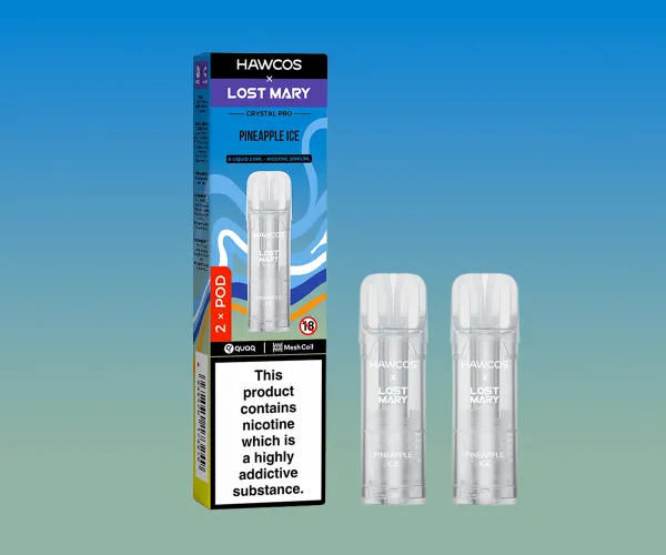 LOST MARY x HAWCOS Crystal Pro Prefilled Pods Pineapple Ice LOST MARY x HAWCOS Crystal Pro Prefilled Pods Pineapple Ice