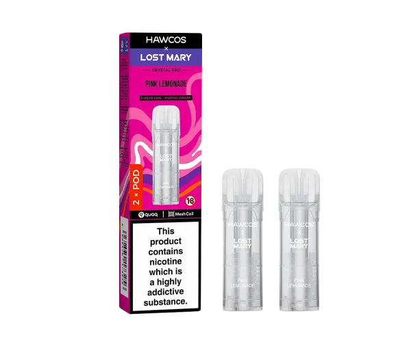 LOST MARY x HAWCOS Crystal Pro Prefilled Pods Pink Lemonade LOST MARY x HAWCOS Crystal Pro Prefilled Pods Pink Lemonade