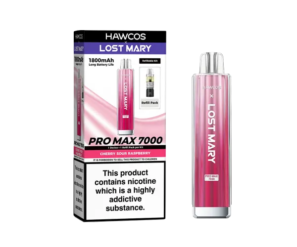 Cherry Sour Raspberry LOST MARY X HAWCOS PRO MAX 7K Cherry Sour Raspberry LOST MARY X HAWCOS PRO MAX 7K