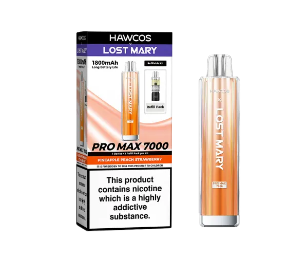 Pineapple Peach Strawberry LOST MARY X HAWCOS PRO MAX 7K Pineapple Peach Strawberry LOST MARY X HAWCOS PRO MAX 7K