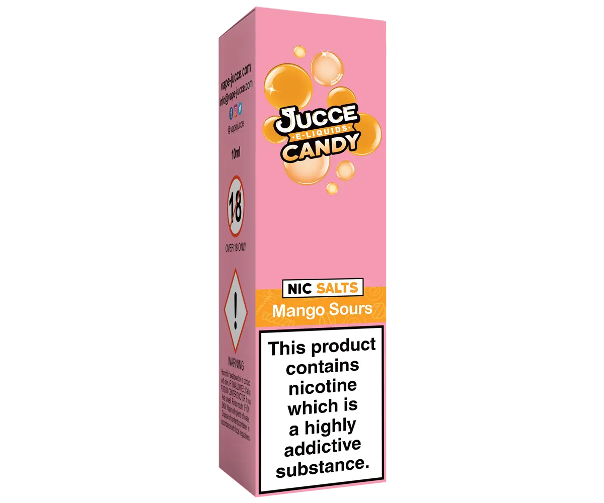 Mango Sours Candy 10ml Vape Juice Only Packaging Mango Sours Candy 10ml Vape Juice