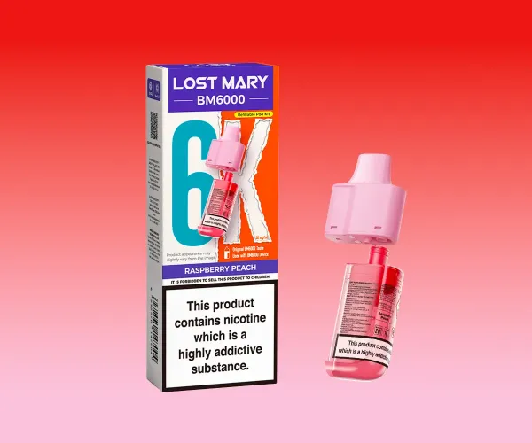 BM6000 Raspberry Peach Prefilled Pods BM6000 Raspberry Peach Prefilled Pods